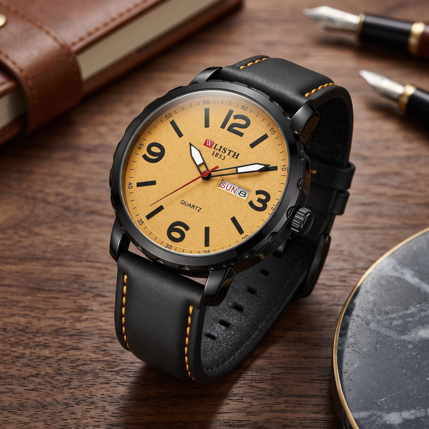 Valenor Leather Black 40mm