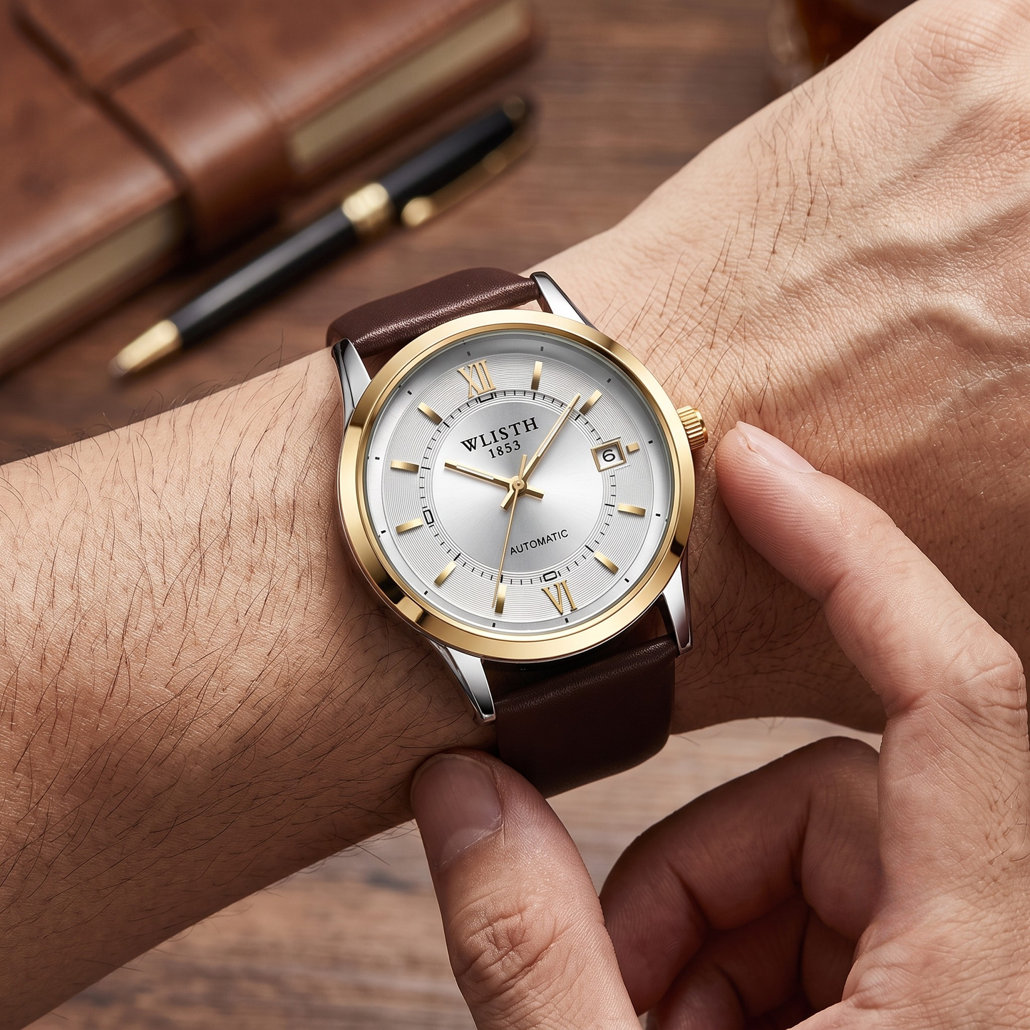 Falken Leather Brown 40mm