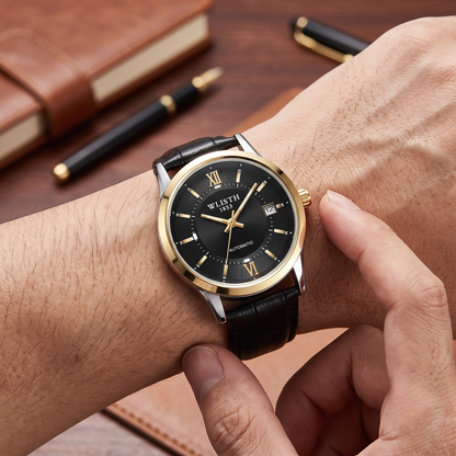 Falken Leather Black 40mm